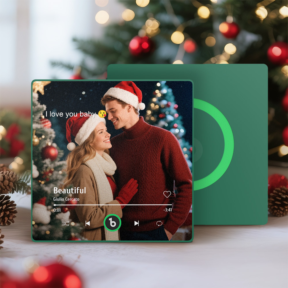 Custom Music Photo Fridge Magnet Personalized Photo Music Fridge Magnet Christmas Gift for Lover