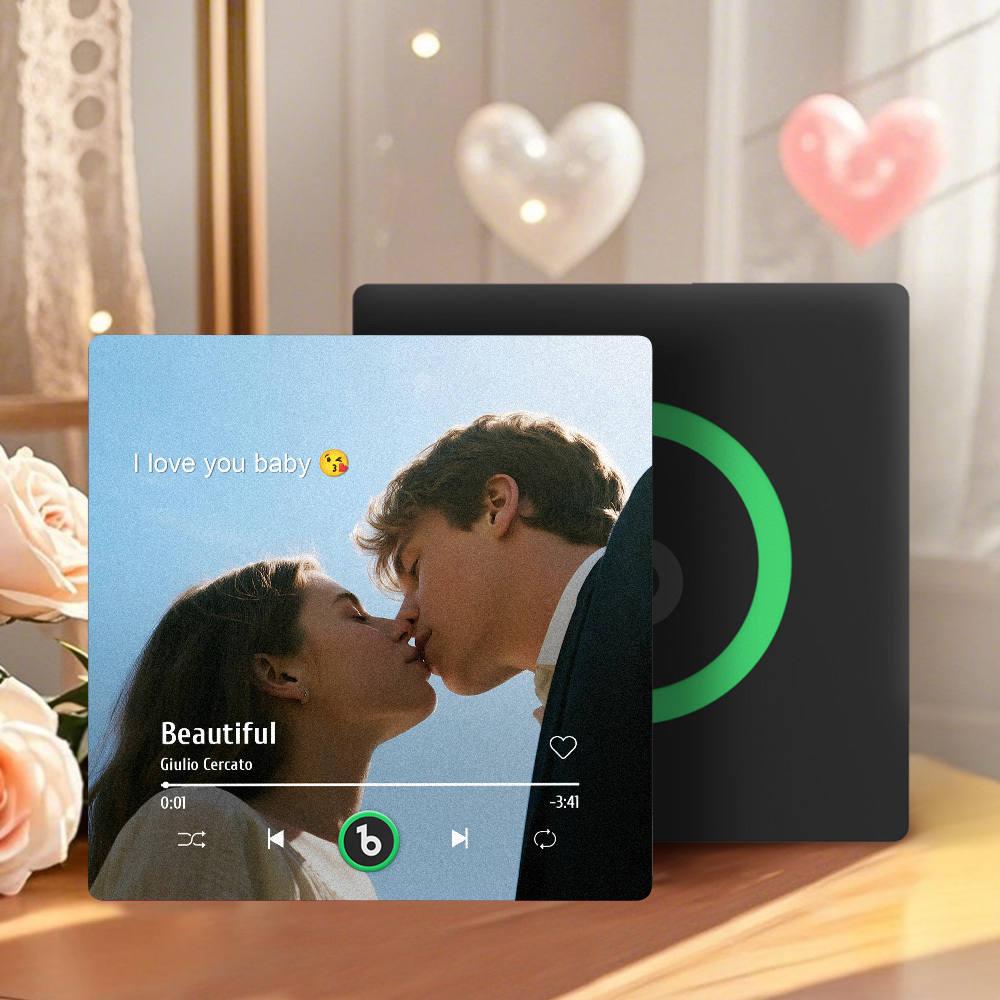 Custom Music Gift Fridge Magnet Custom Photo Music Box Music Box Play Song Valentine Gift For Her Photo Music Magnet Anniversary Gifts for Couple - Bestchristmasgifts