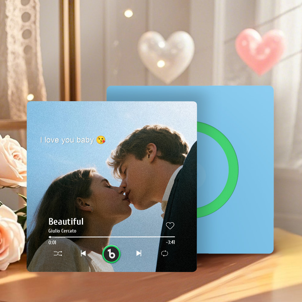 Custom Music Gift Fridge Magnet Custom Photo Music Box Music Box Play Song Valentine Gift For Her Photo Music Magnet Anniversary Gifts for Couple - Bestchristmasgifts