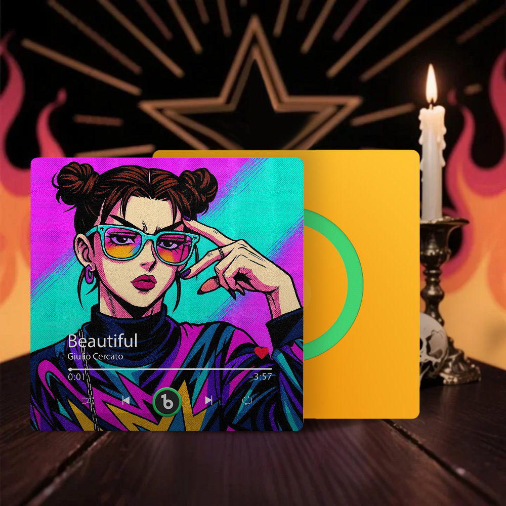 Custom Anime-style Music Fridge Magnet and Photo with Colorful Frame Music Wall Photo Sticker Music Movement That Can Be Played - Bestchristmasgifts