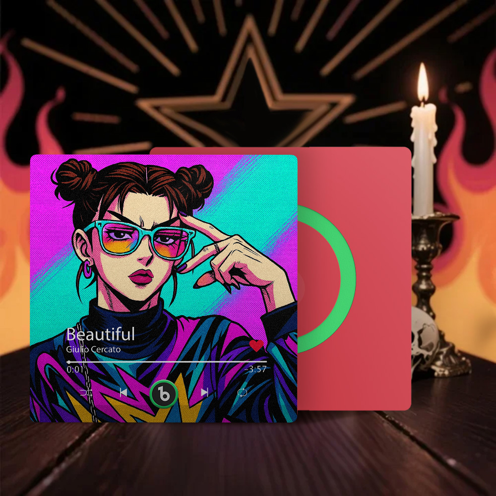 Custom Anime-style Music Fridge Magnet and Photo with Colorful Frame Music Wall Photo Sticker Music Movement That Can Be Played - Bestchristmasgifts