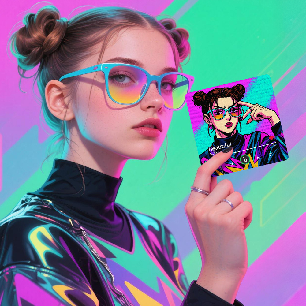 Custom Anime-style Music Fridge Magnet and Photo with Colorful Frame Music Wall Photo Sticker Music Movement That Can Be Played - Bestchristmasgifts