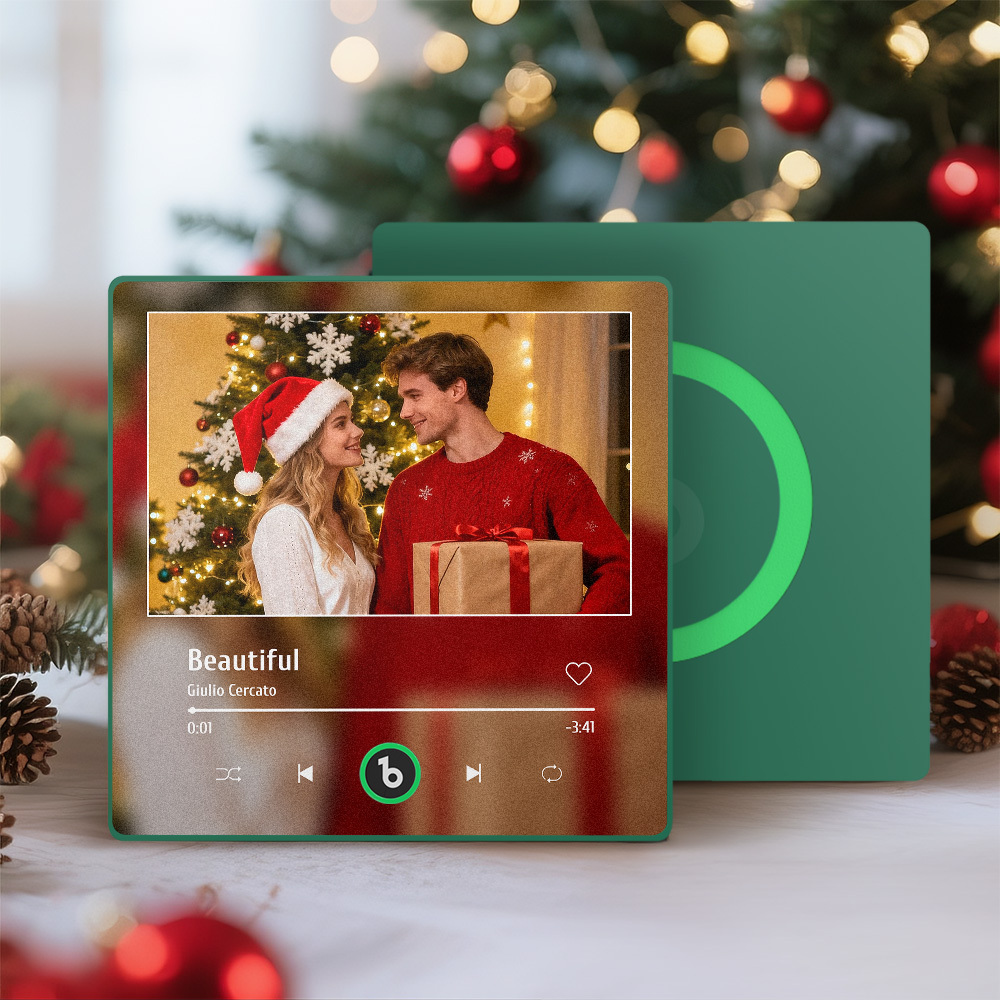 Custom Music Photo Fridge Magnet Personalized Photo Music Fridge Magnet Christmas Gift for Lover