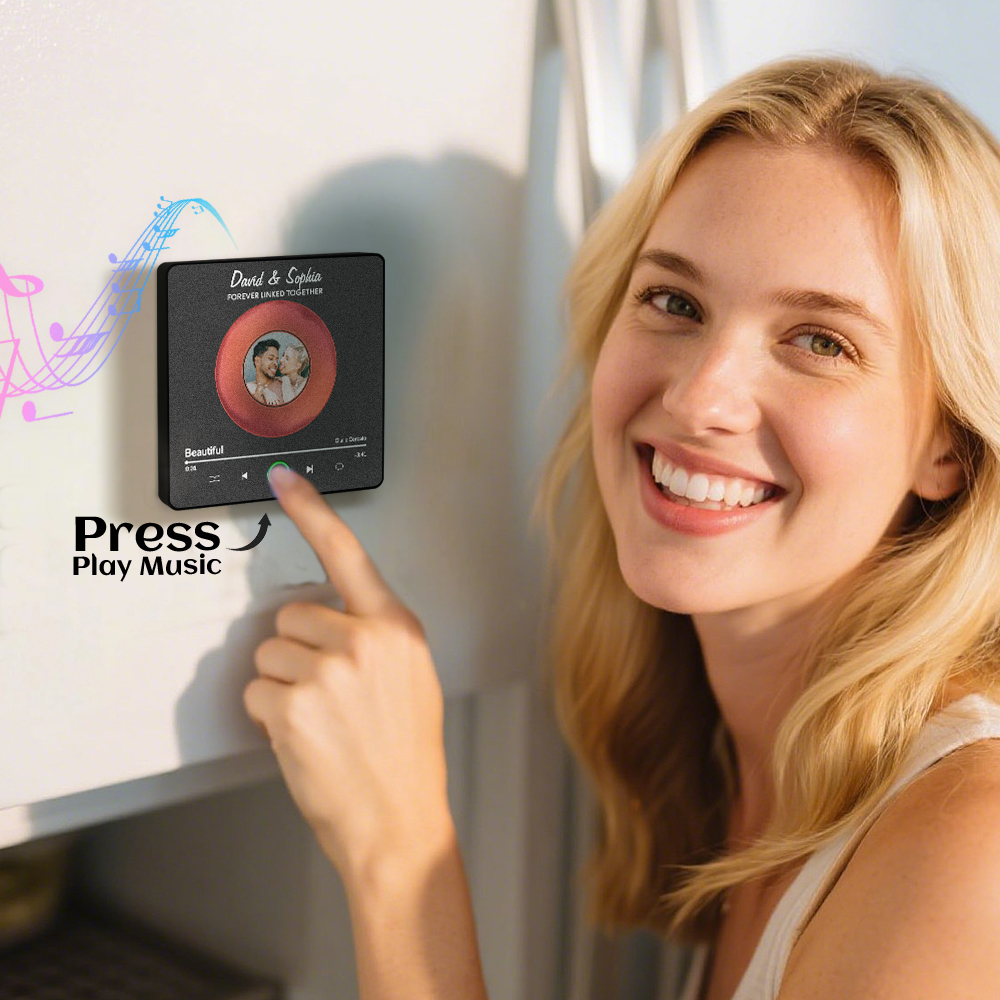 Custom Vinyl Music Fridge Magnet Gifts Custom Photo Personalized Music Fridge Magnet That Can Play Song Gifts for Mom for Grandma - Bestchristmasgifts