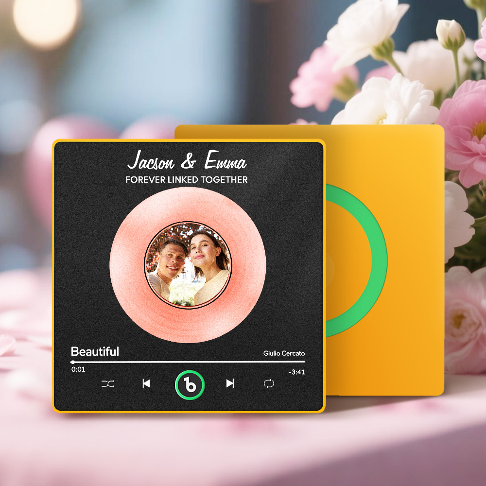 Custom Vinyl Music Fridge Magnet Gifts Custom Photo Personalized Music Fridge Magnet That Can Play Song Gifts for Mom for Grandma - Bestchristmasgifts