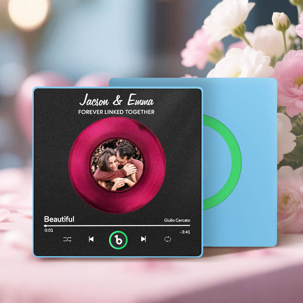 Custom Vinyl Music Fridge Magnet Gifts Custom Photo Personalized Music Fridge Magnet That Can Play Song Gifts for Mom for Grandma - Bestchristmasgifts