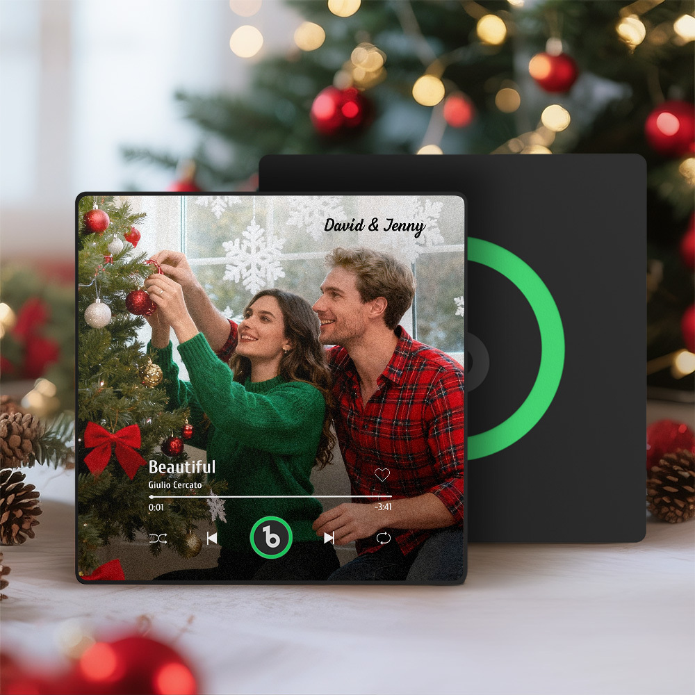 Custom Music Photo Fridge Magnet Personalized Photo Music Fridge Magnet Christmas Gift for Lover