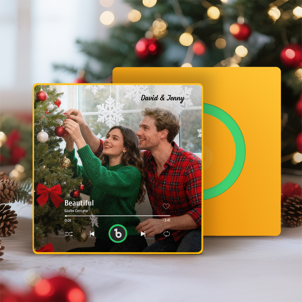 Custom Music Photo Fridge Magnet Personalized Photo Music Fridge Magnet Christmas Gift for Lover