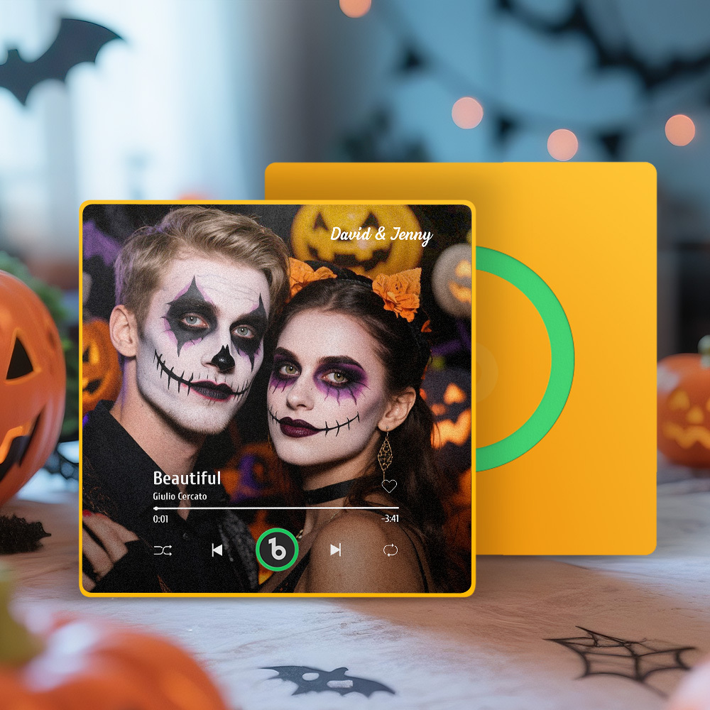 Custom Music Fridge Magnet Custom Colorful Frame Album Fridge Magnet Music Wall Photo Sticker Song Magnets That Can Play Music Halloween Gifts - Bestchristmasgifts