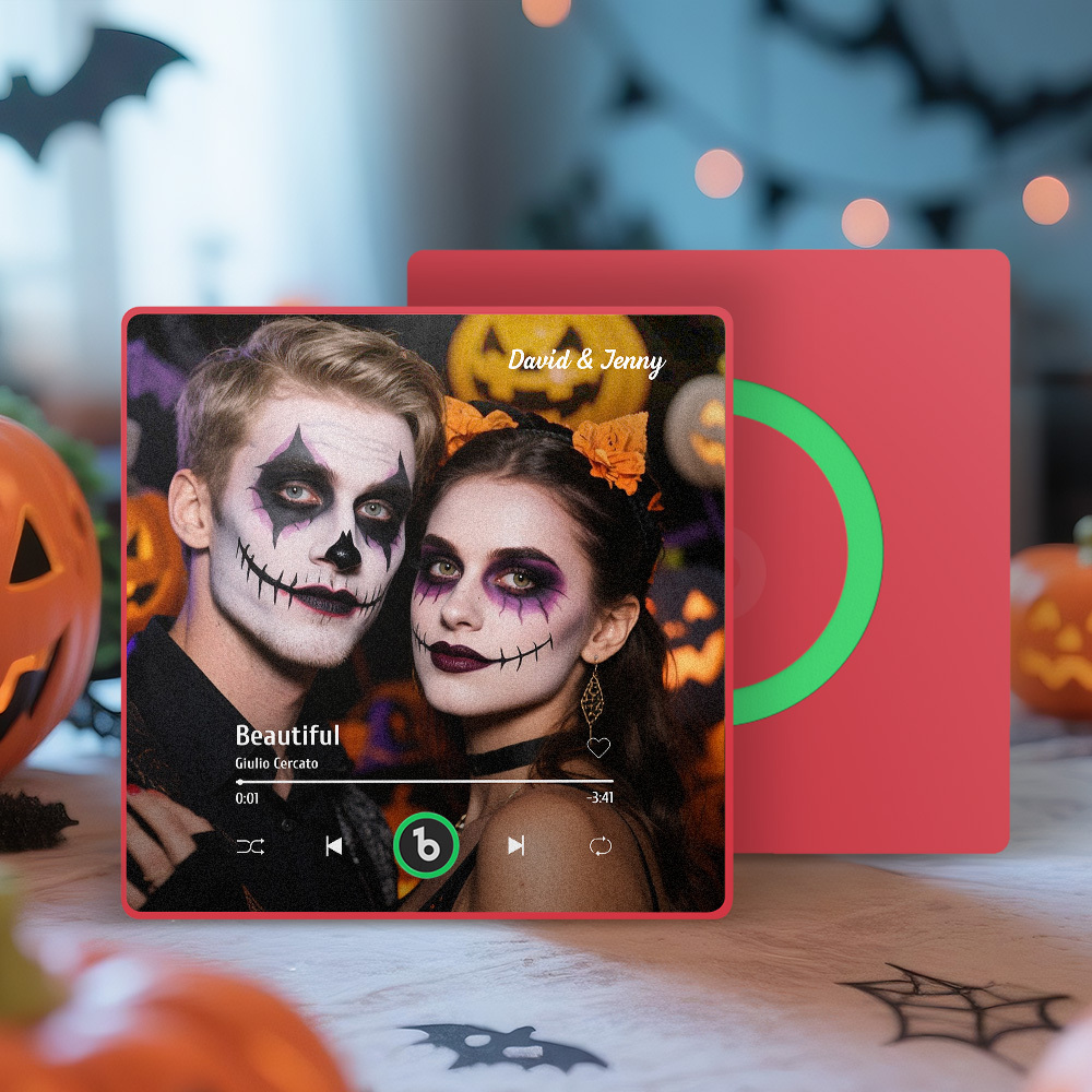 Custom Music Fridge Magnet Custom Colorful Frame Album Fridge Magnet Music Wall Photo Sticker Song Magnets That Can Play Music Halloween Gifts - Bestchristmasgifts