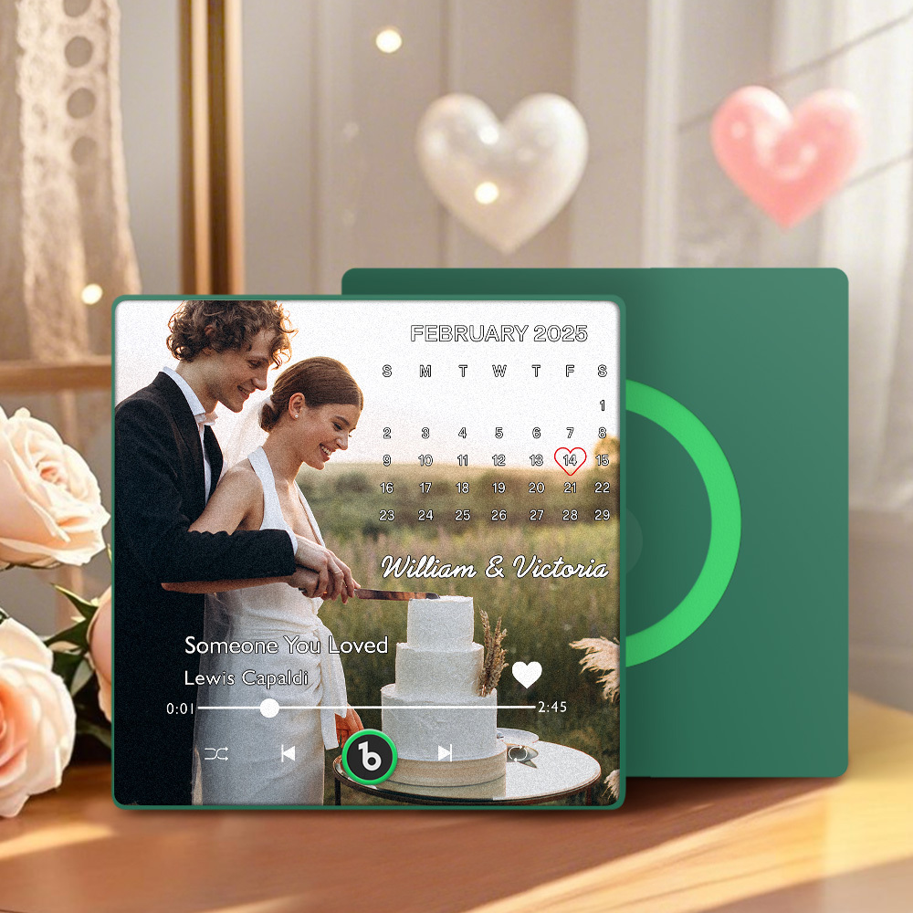 Personalized Photo Music Fridge Magnet with Custom Date Unique Wedding Gift for Couples - Bestchristmasgifts