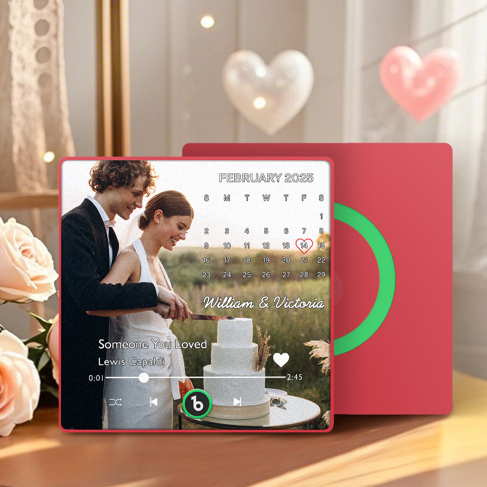 Personalized Photo Music Fridge Magnet with Custom Date Unique Wedding Gift for Couples - Bestchristmasgifts