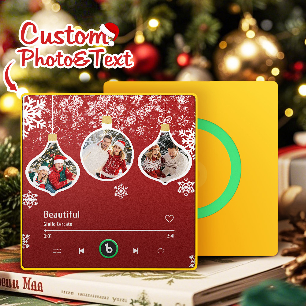 Custom Music Fridge Magnet Colorful Frame Photo Fridge Magnet Gift for Christmas - Bestchristmasgifts