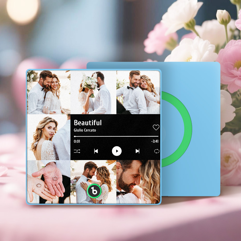 Personalized Music Fridge Magnet Plays Custom Music Fridge Magnet Couple Gifts with Photo Home Decor Best Gift for Boyfriend Girlfriend - Bestchristmasgifts