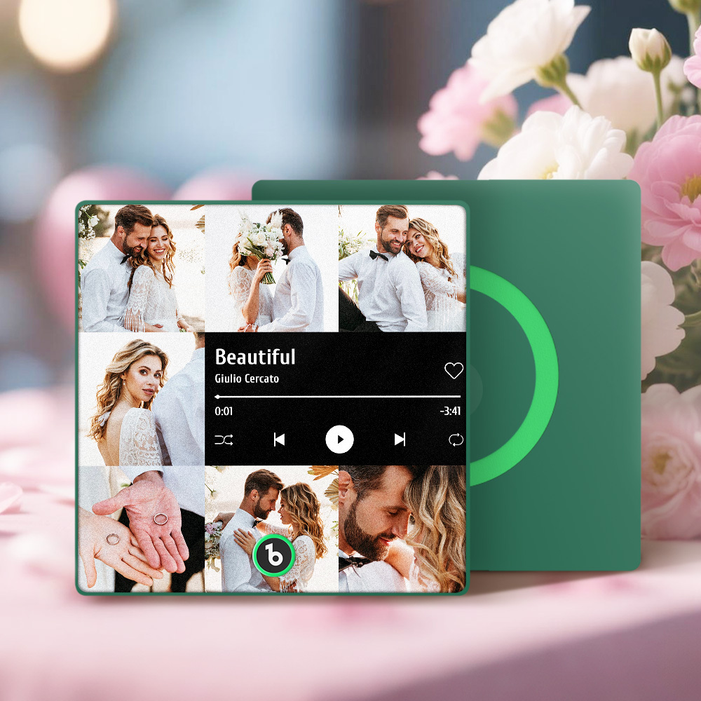 Personalized Music Fridge Magnet Plays Custom Music Fridge Magnet Couple Gifts with Photo Home Decor Best Gift for Boyfriend Girlfriend - Bestchristmasgifts