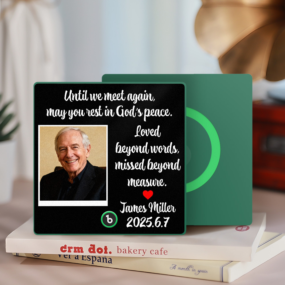 Memorial Song Magnet Custom Photo Magnet with Music Player Personalized Loss Gifts Sympathy Gift Always Loved Picture Fridge Magnet - Bestchristmasgifts