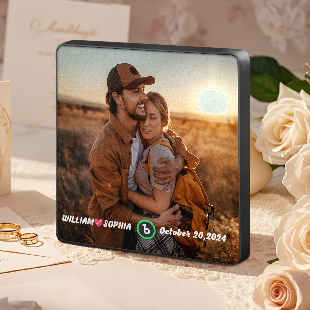 Custom Music Fridge Magnet Personalized Name & Date Fridge Magnet Music Wall Photo Sticker Song Magnets That Can Play Music Anniversary Gifts - Bestchristmasgifts