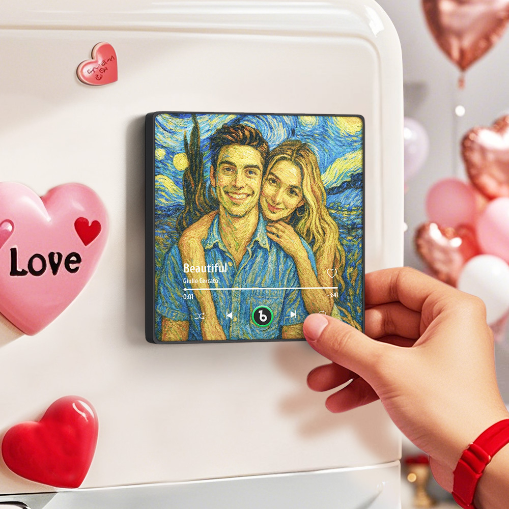 Personalized Music Fridge Magnet Vintage Art Style Song Magnet Gifts for Lover - Bestchristmasgifts
