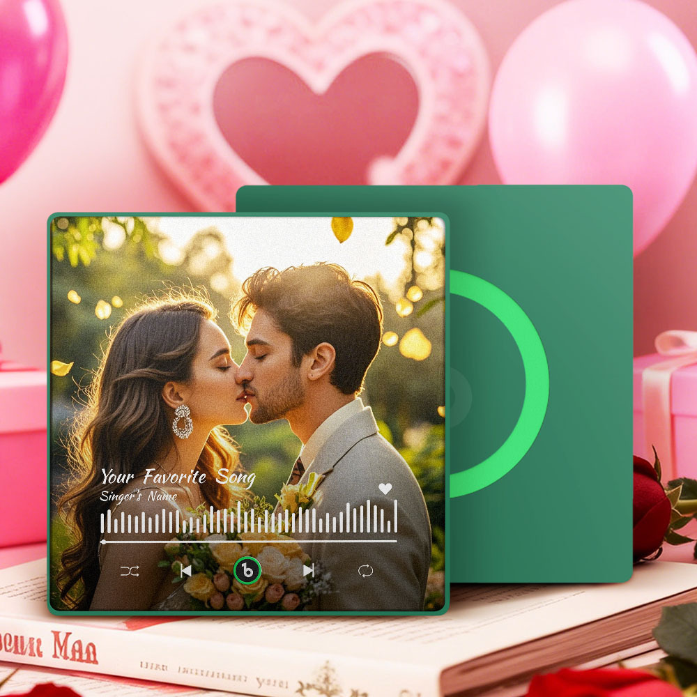 Personalized Song Fridge Magnet Custom Fridge Magnet With Music and Photo Gift for Valentine's Day - Bestchristmasgifts