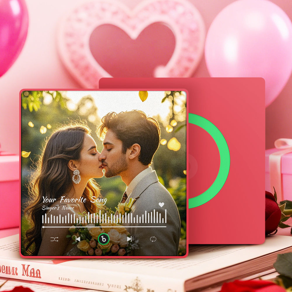 Personalized Song Fridge Magnet Custom Fridge Magnet With Music and Photo Gift for Valentine's Day - Bestchristmasgifts