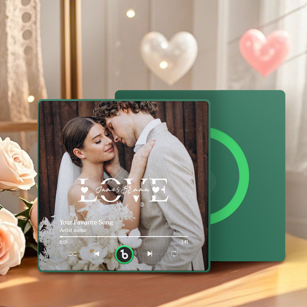 Custom Photo Music Box Fridge Magnet Atmosphere Love Heartfelt Gift For Couple Personalized Valentine's Day Gift - Bestchristmasgifts