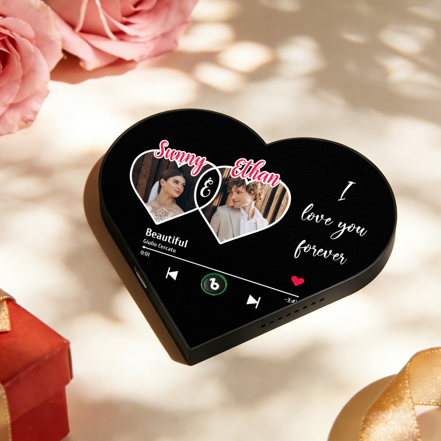 Custom Heart-Shaped Photo Music Fridge Magnet Eternal Love Romantic Gift for Couples Valentine's Day Gifts - Bestchristmasgifts