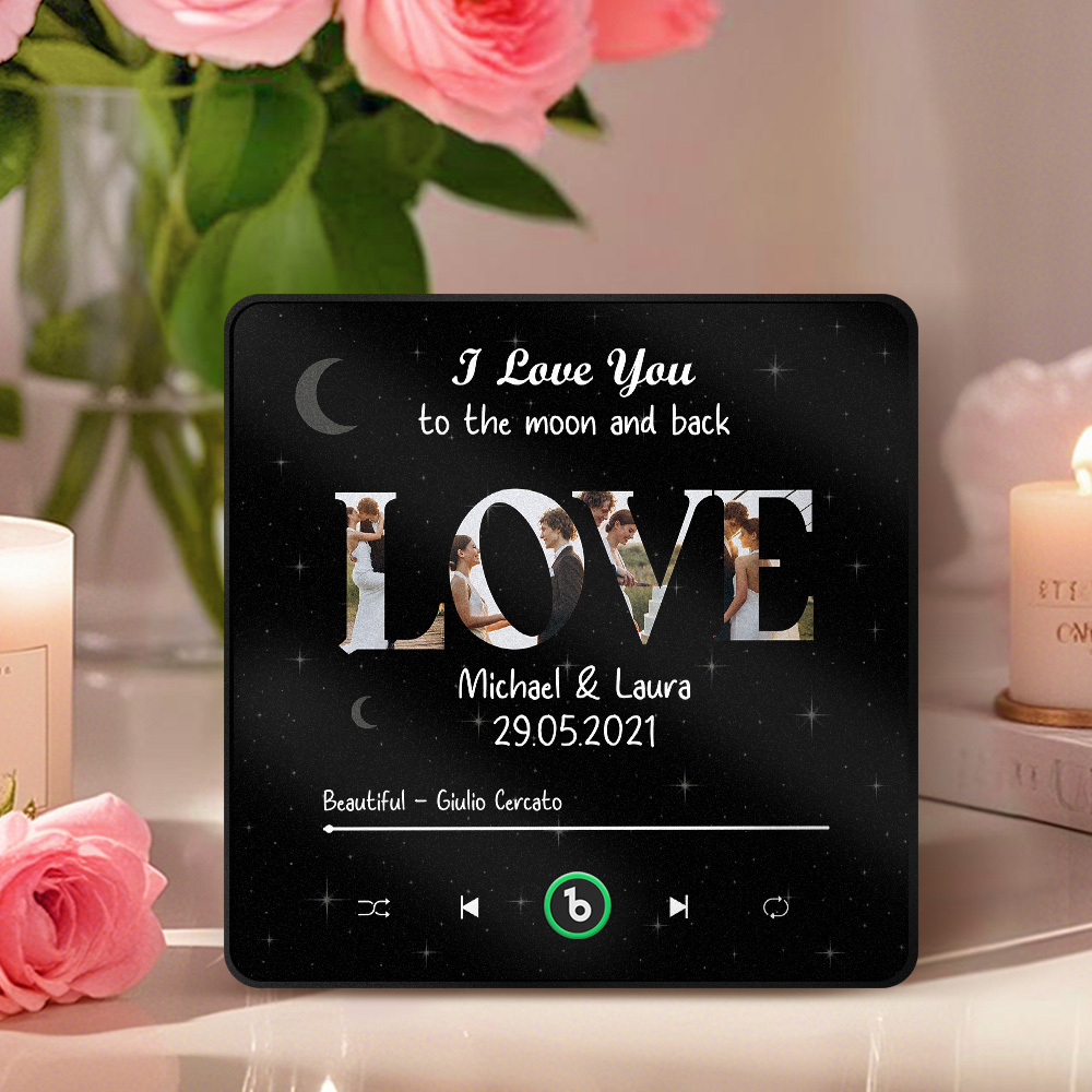 Custom Music Fridge Magnet Personalized Love Photos Song Magnet Valentine's Day Anniversary Gift for Lover - Bestchristmasgifts