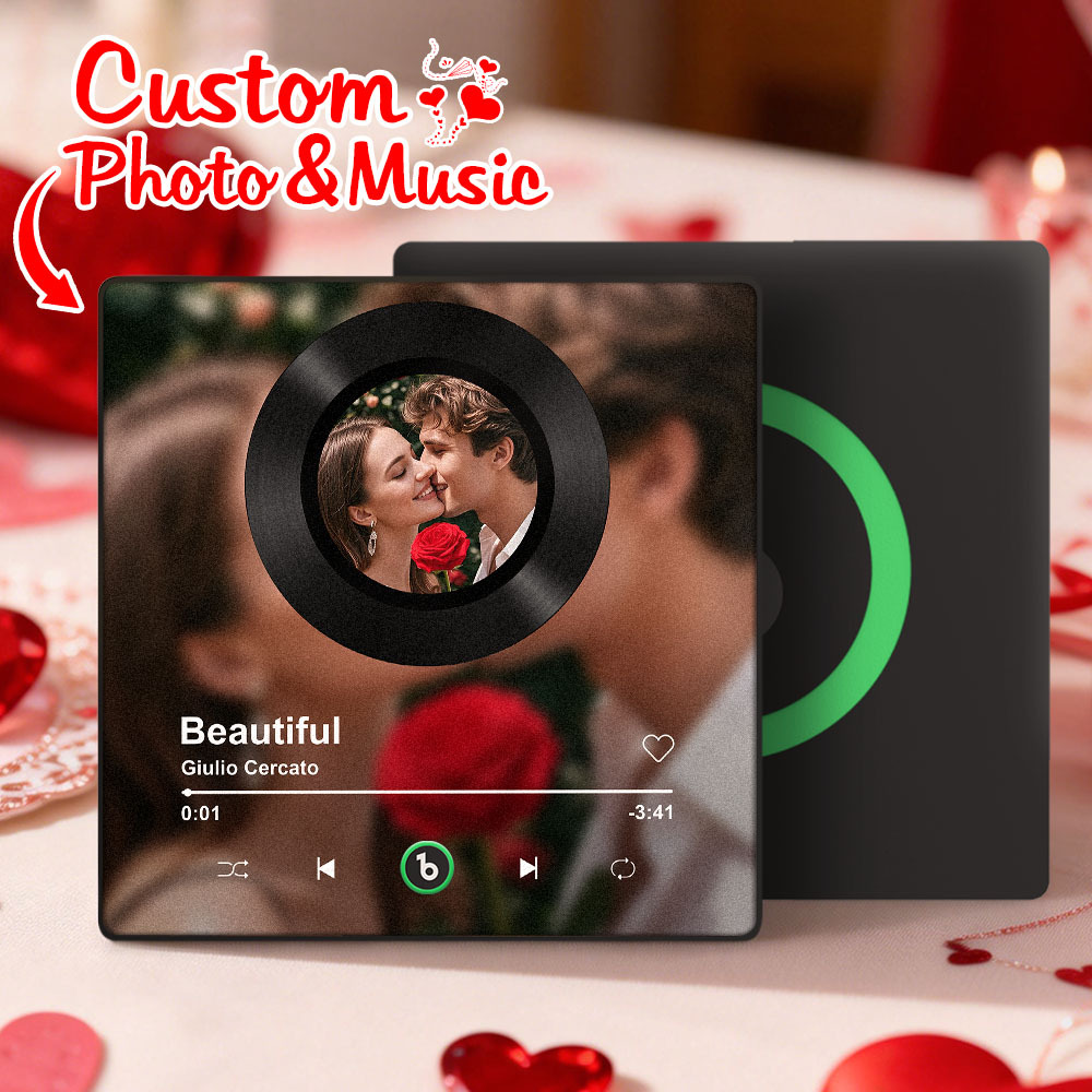 Custom Whole Song Photo Frame with Music Personalized Picture Frame Valentine's Day Gifts