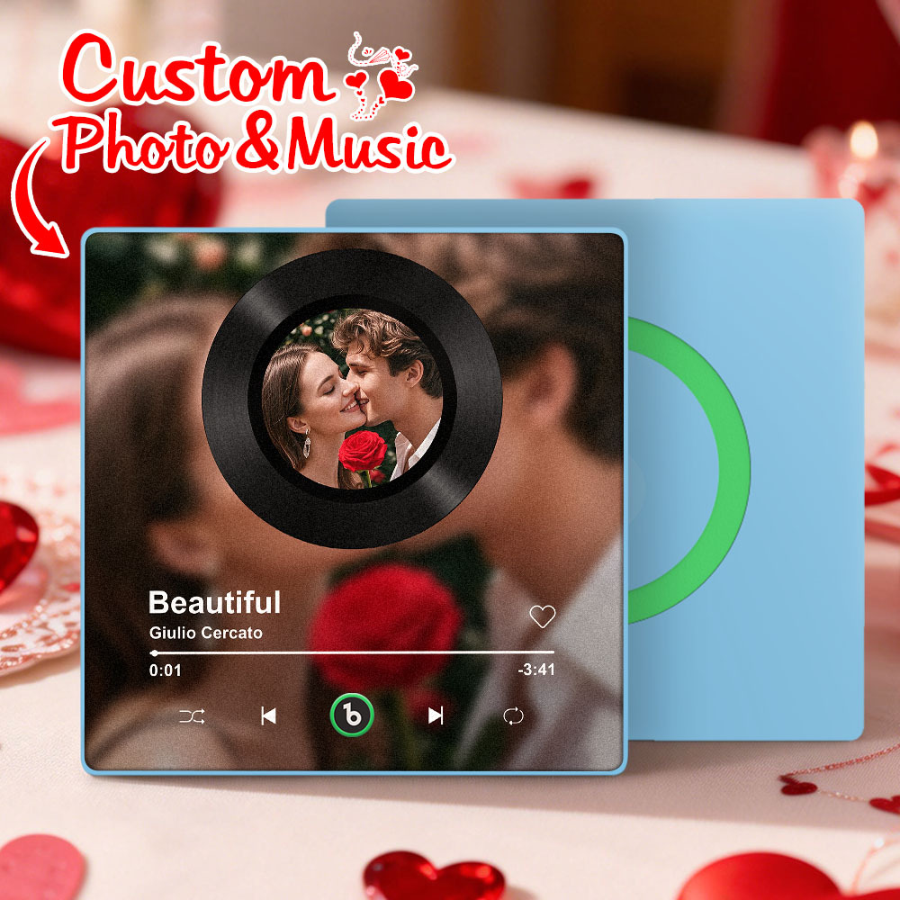 Custom Whole Song Photo Frame with Music Personalized Picture Frame Valentine's Day Gifts - Bestchristmasgifts