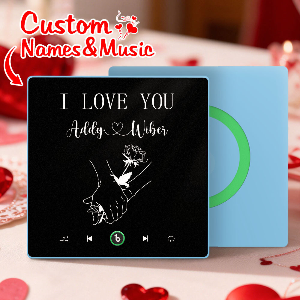 Personalized Song Fridge Magnet Custom I LOVE YOU Fridge Magnet With Music Valentine's Day Gift Anniversary Gift For Couple - Bestchristmasgifts