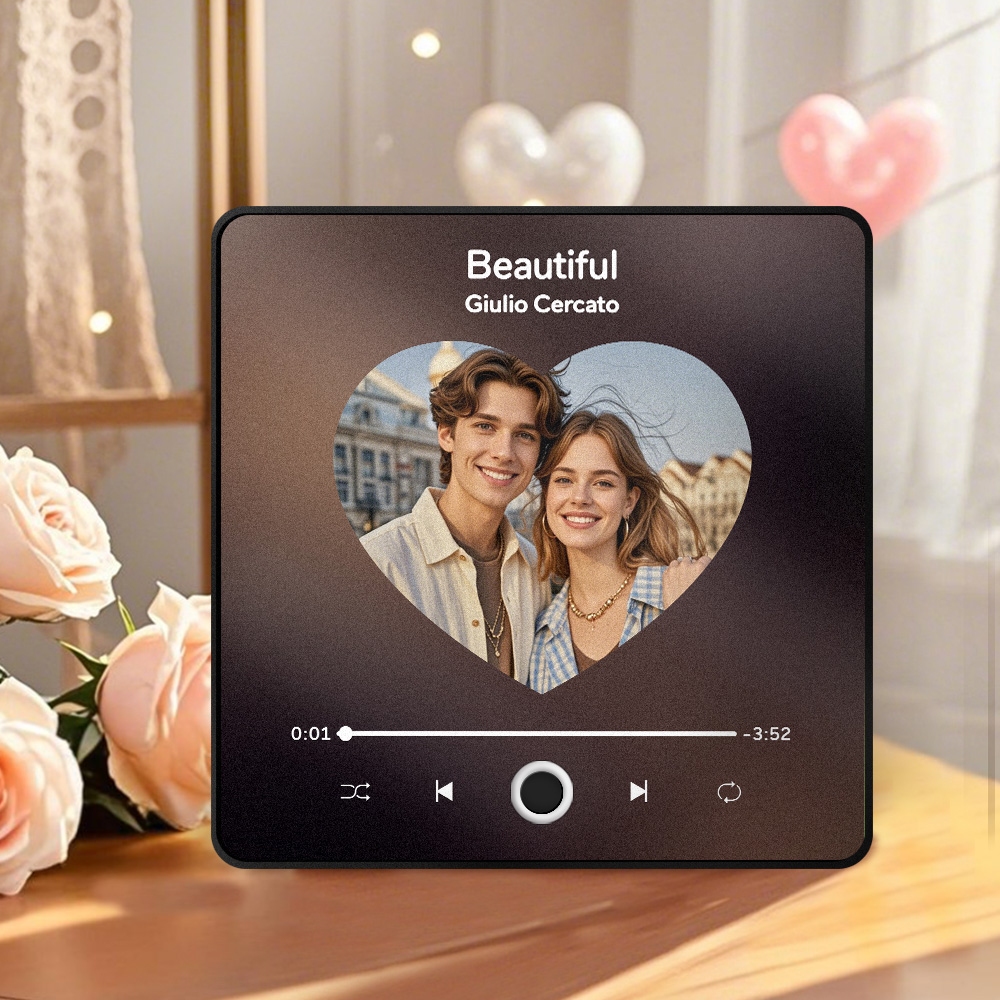 Custom Photo Album Music Fridge Magnet Heart Photo Custom Phone Music Fridge Magnet Pro Valentine Gift For Couple