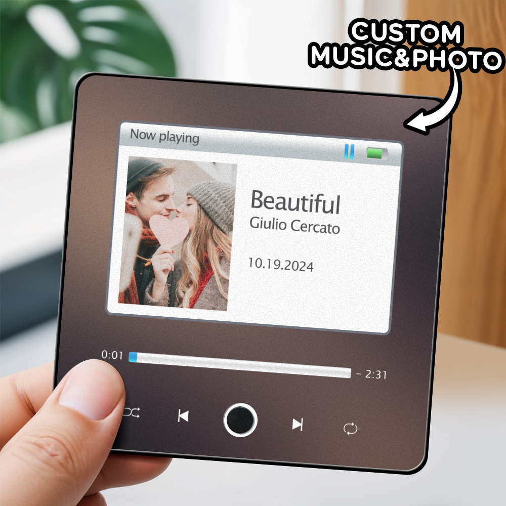 Custom Photo Musick Date  Album Music Fridge Magnet Christmas Gifts File Transfer in Progress Music Fridge Magnet