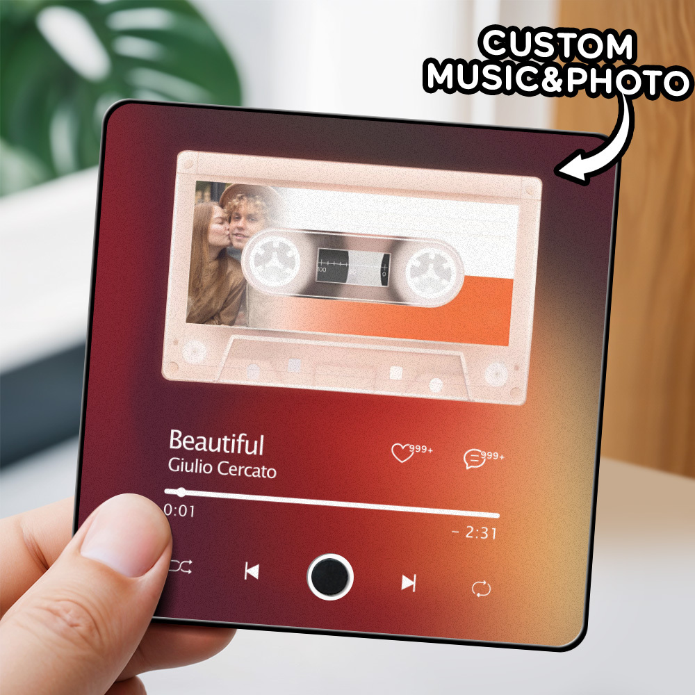 Custom Photo Music Album Music Fridge Magnet Tape Fridge Magnet Couple Gift
