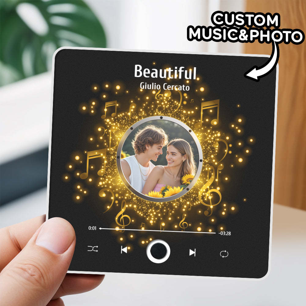 Personalized Photo Album Fridge Magnet Music Wall Photo Sticker Music Movement That Can Be Played Without Cell Phone Music Fridge Magnet Pro Can Play Songs Christmas Gift for Her - Bestchristmasgifts