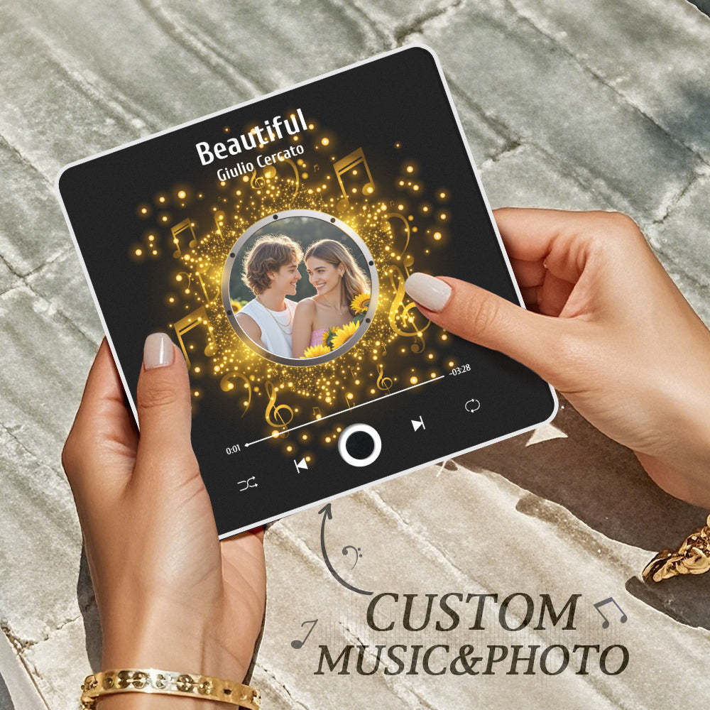 Personalized Photo Album Fridge Magnet Music Wall Photo Sticker Music Movement That Can Be Played Without Cell Phone Music Fridge Magnet Pro Can Play Songs Christmas Gift for Her - Bestchristmasgifts