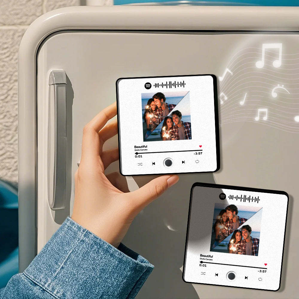Personalized Photo Album Fridge Magnet Music Wall Photo Sticker Music Movement That Can Be Played Without Cell Phone Music Fridge Magnet Pro Can Play Songs Christmas Gift for Her - Bestchristmasgifts