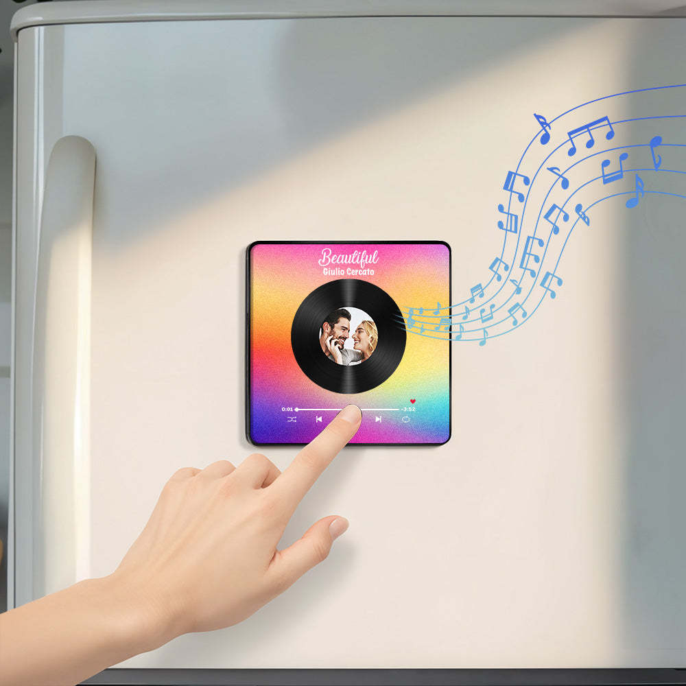 Personalized Photo Album Fridge Magnet Music Wall Photo Sticker Music Movement That Can Be Played Without Cell Phone Music Fridge Magnet Pro Can Play Songs Christmas Gift for Her - Bestchristmasgifts