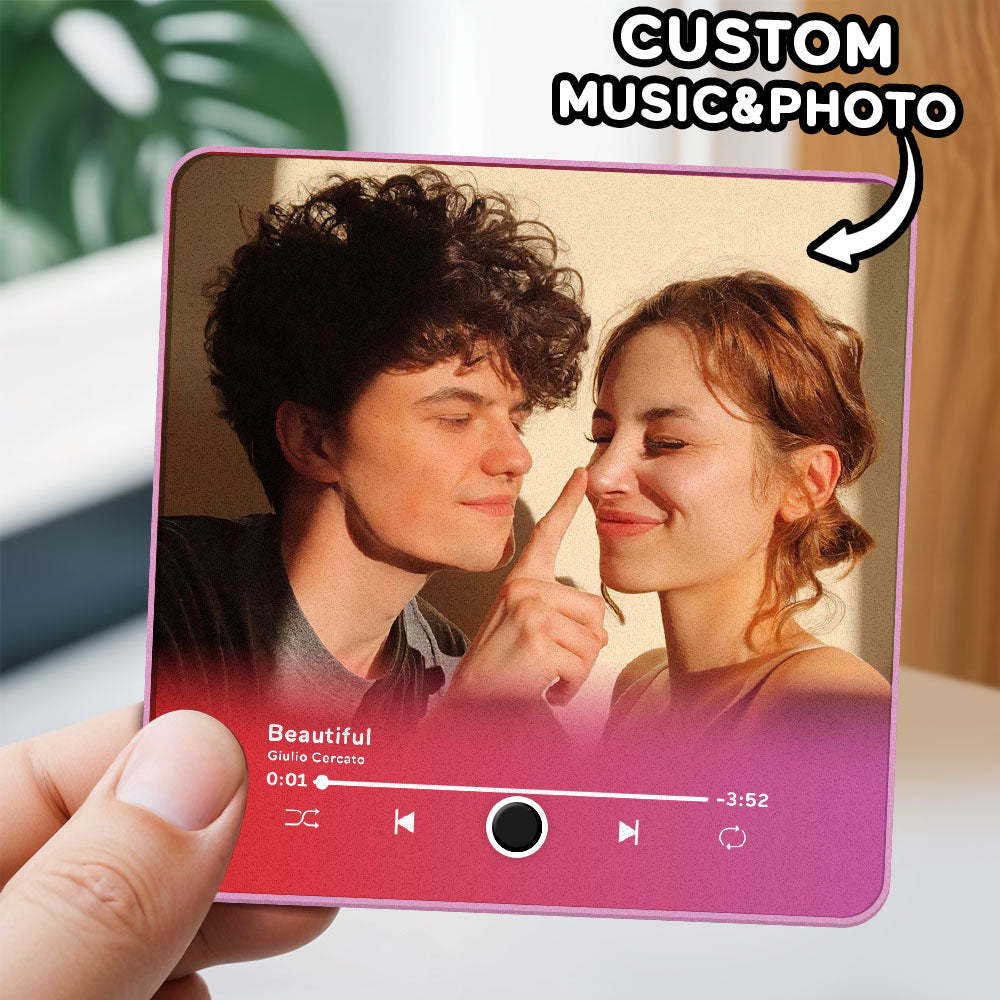 Personalized Photo Album Fridge Magnet Music Wall Photo Sticker Music Movement That Can Be Played Without Cell Phone Music Fridge Magnet Pro Can Play Songs Christmas Gift for Her - Bestchristmasgifts