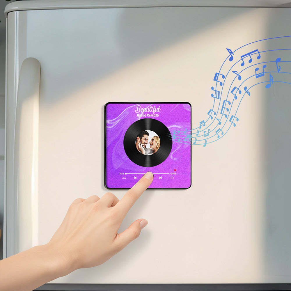 Personalized Photo Album Fridge Magnet Music Wall Photo Sticker Music Movement That Can Be Played Without Cell Phone Music Fridge Magnet Pro Can Play Songs Christmas Gift for Her - Bestchristmasgifts