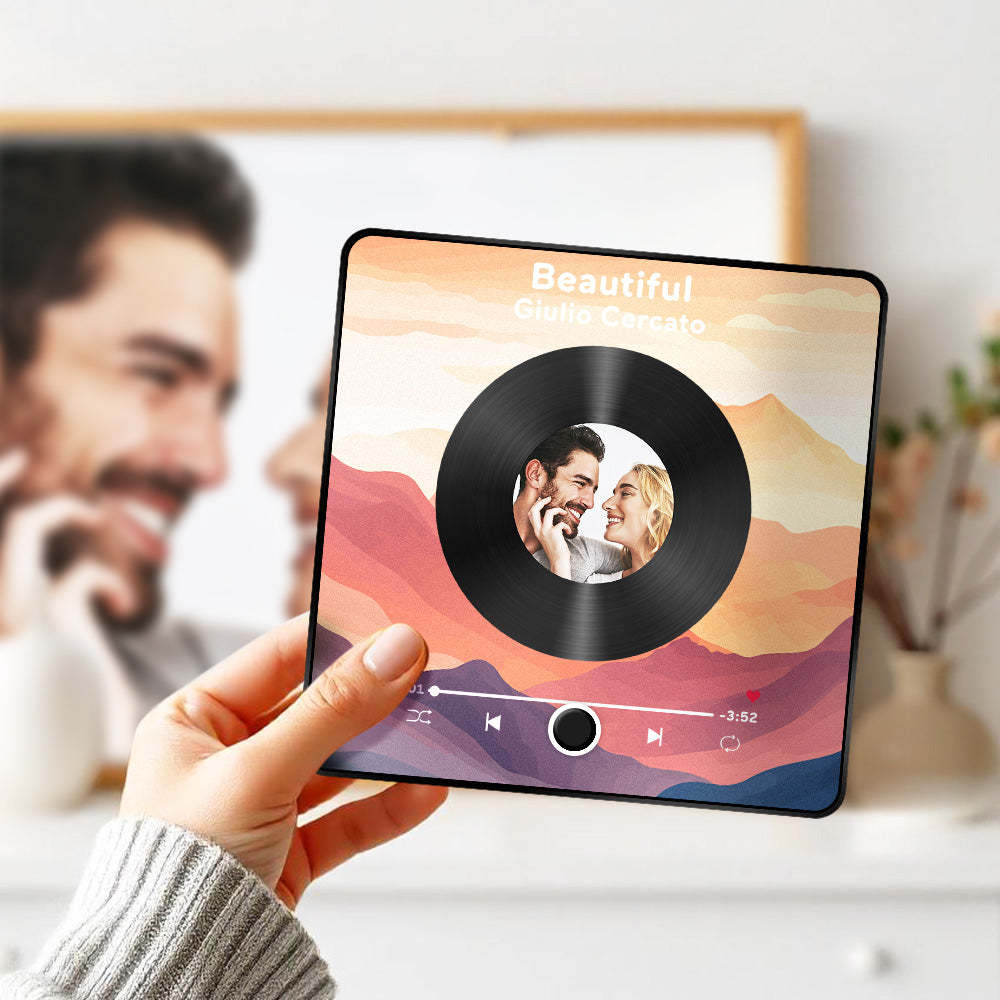 Personalized Photo Album Fridge Magnet Music Wall Photo Sticker Music Movement That Can Be Played Without Cell Phone Music Fridge Magnet Pro Can Play Songs Christmas Gift for Her - Bestchristmasgifts