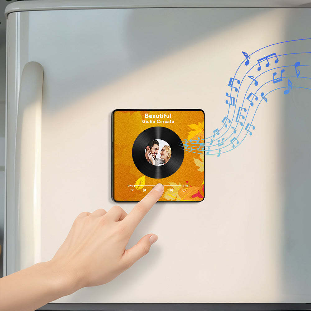 Personalized Photo Album Fridge Magnet Music Wall Photo Sticker Music Movement That Can Be Played Without Cell Phone Music Fridge Magnet Pro Can Play Songs Christmas Gift for Her - Bestchristmasgifts
