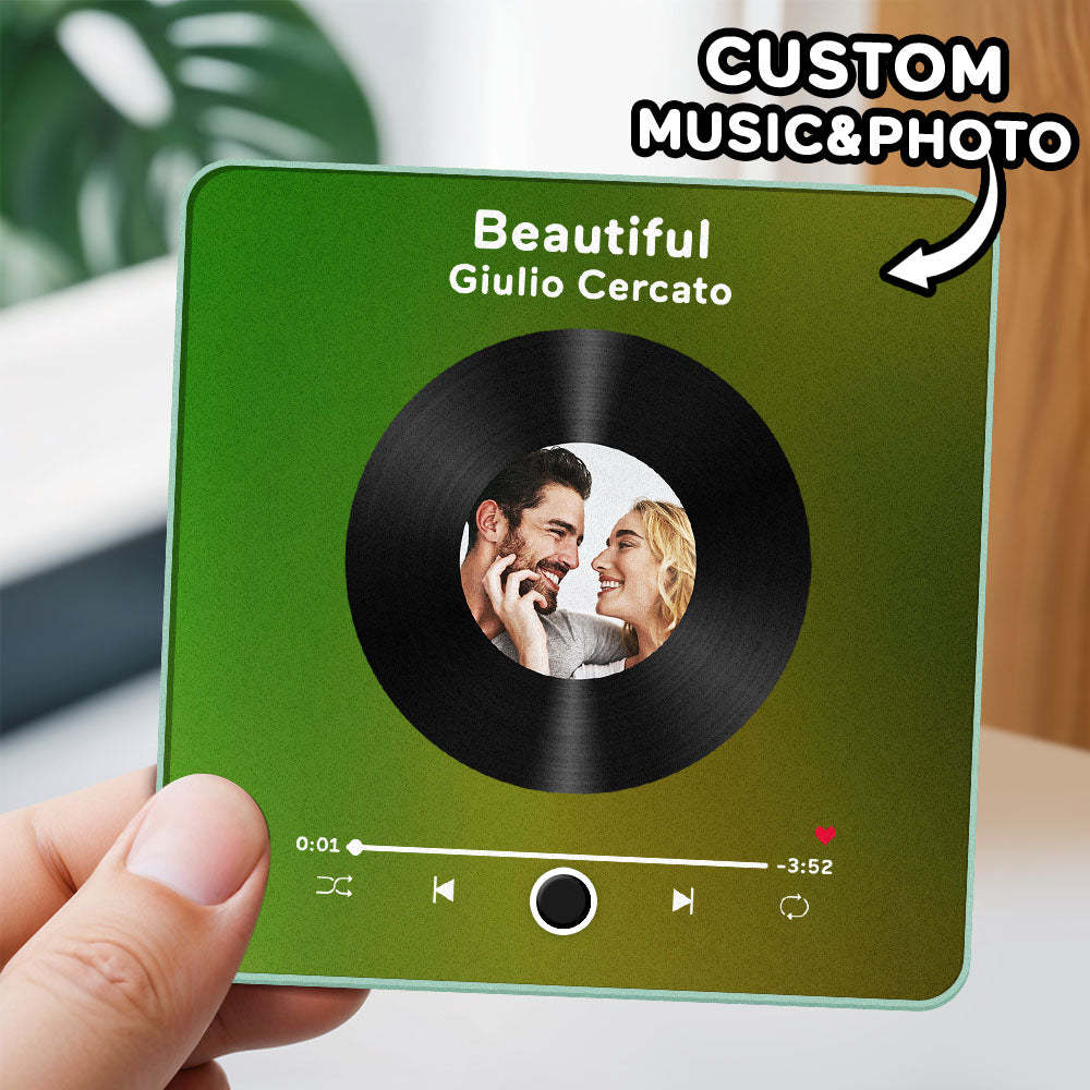 Personalized Photo Album Fridge Magnet Music Wall Photo Sticker Music Movement That Can Be Played Without Cell Phone Music Fridge Magnet Pro Can Play Songs Christmas Gift for Her - Bestchristmasgifts
