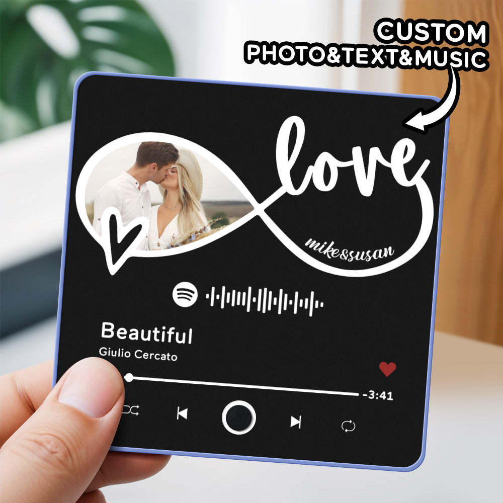Custom Photo Album Music Fridge Magnet Love You Gift for Lover Custom Music Fridge Magnet Pro - Bestchristmasgifts