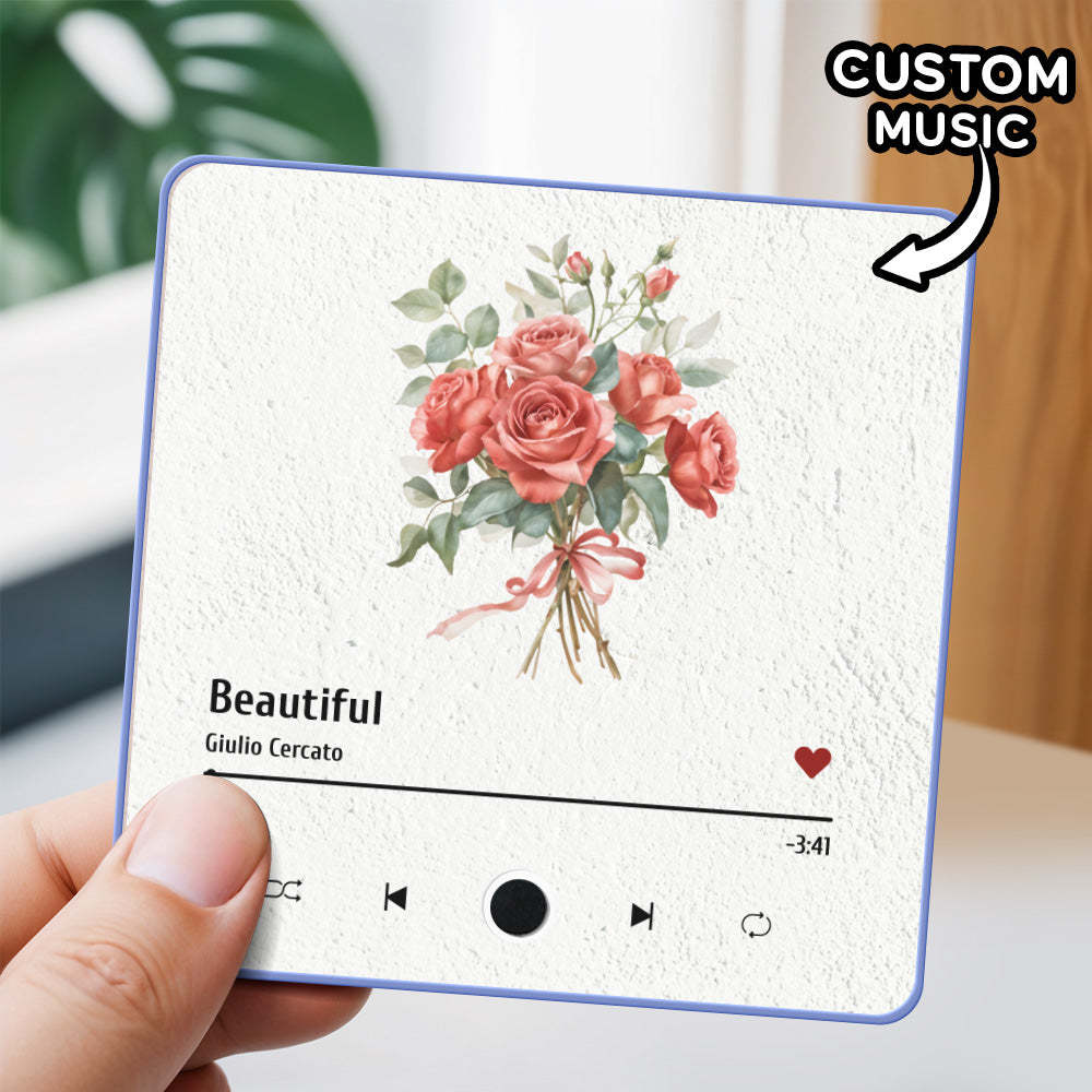 Custom Photo Album Music Fridge Magnet Love You Gift for Lover Custom Music Fridge Magnet Pro - Bestchristmasgifts