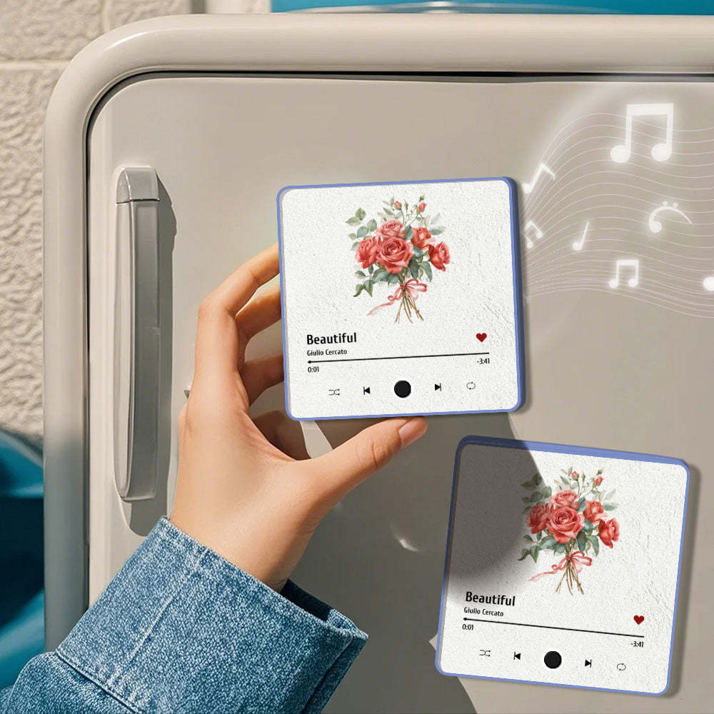 Custom Photo Album Music Fridge Magnet Love You Gift for Lover Custom Music Fridge Magnet Pro - Bestchristmasgifts