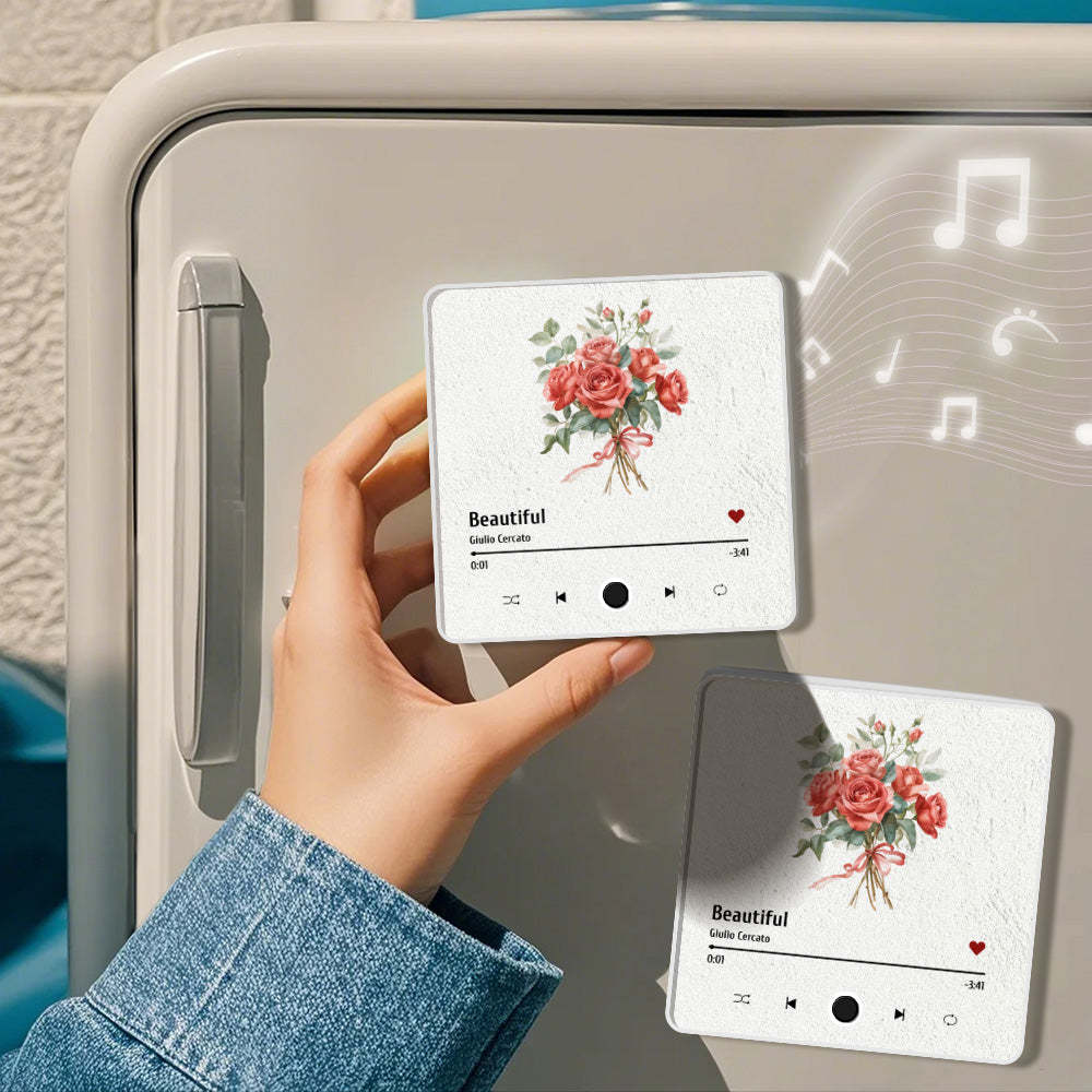 Custom Photo Album Music Fridge Magnet Love You Gift for Lover Custom Music Fridge Magnet Pro - Bestchristmasgifts
