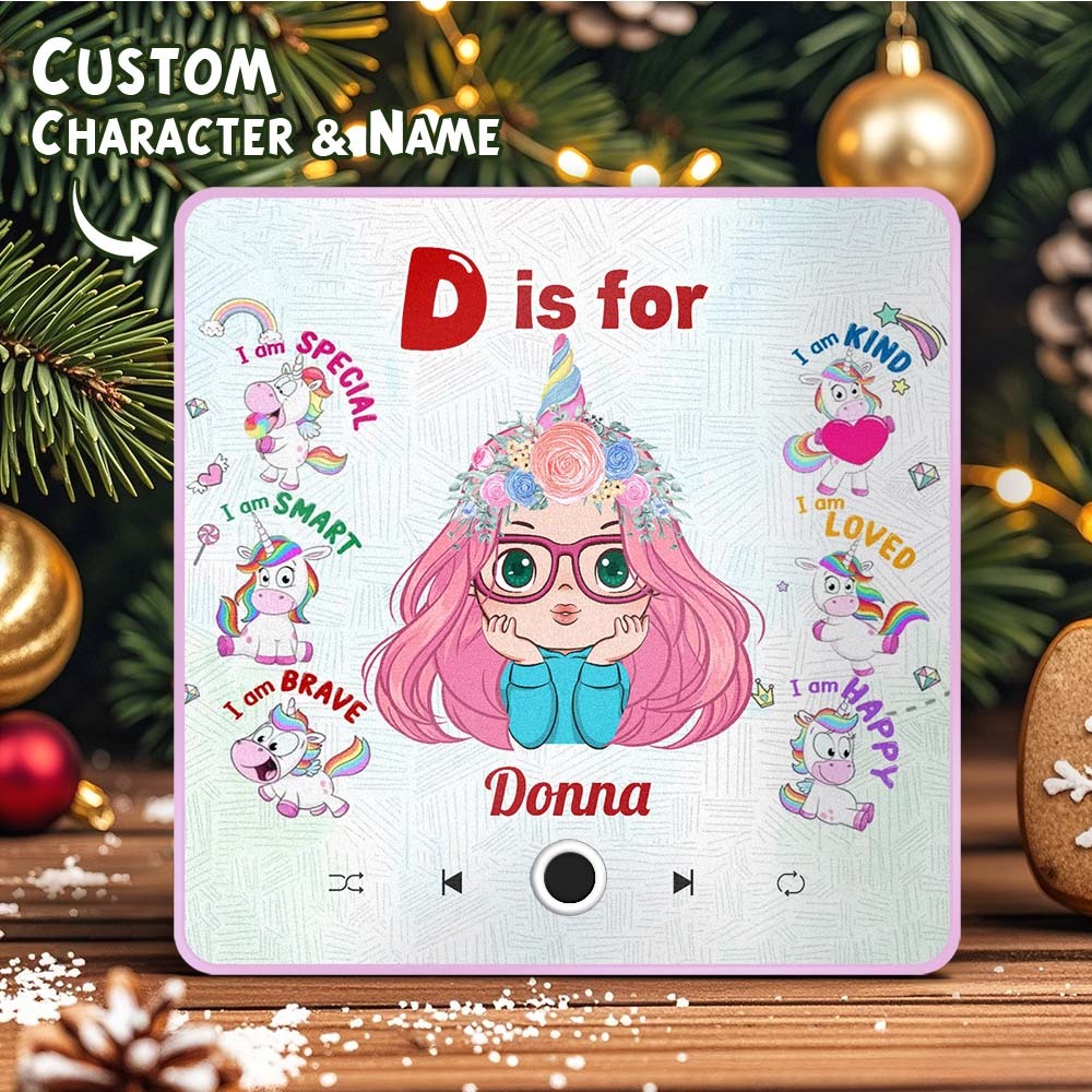 Custom Cartoon Portrait Personalized Music Fridge Magnet Merry Christmas Custom Music Magnets Can Play Songs Christmas Gift Family Gifts - Bestchristmasgifts