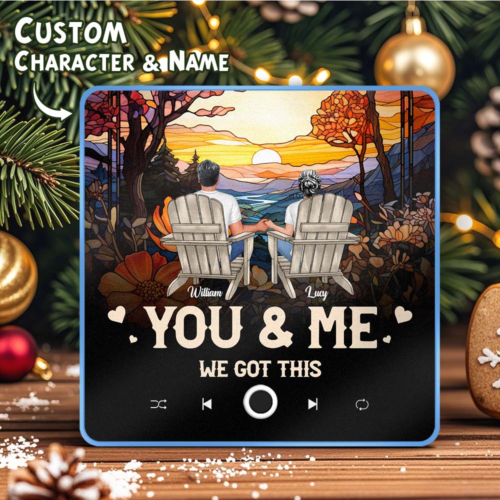Personalized Music Fridge Magnet Custom Portrait Merry Christmas Custom Music Magnets Can Play Songs Christmas Gift Couple Gifts - Bestchristmasgifts