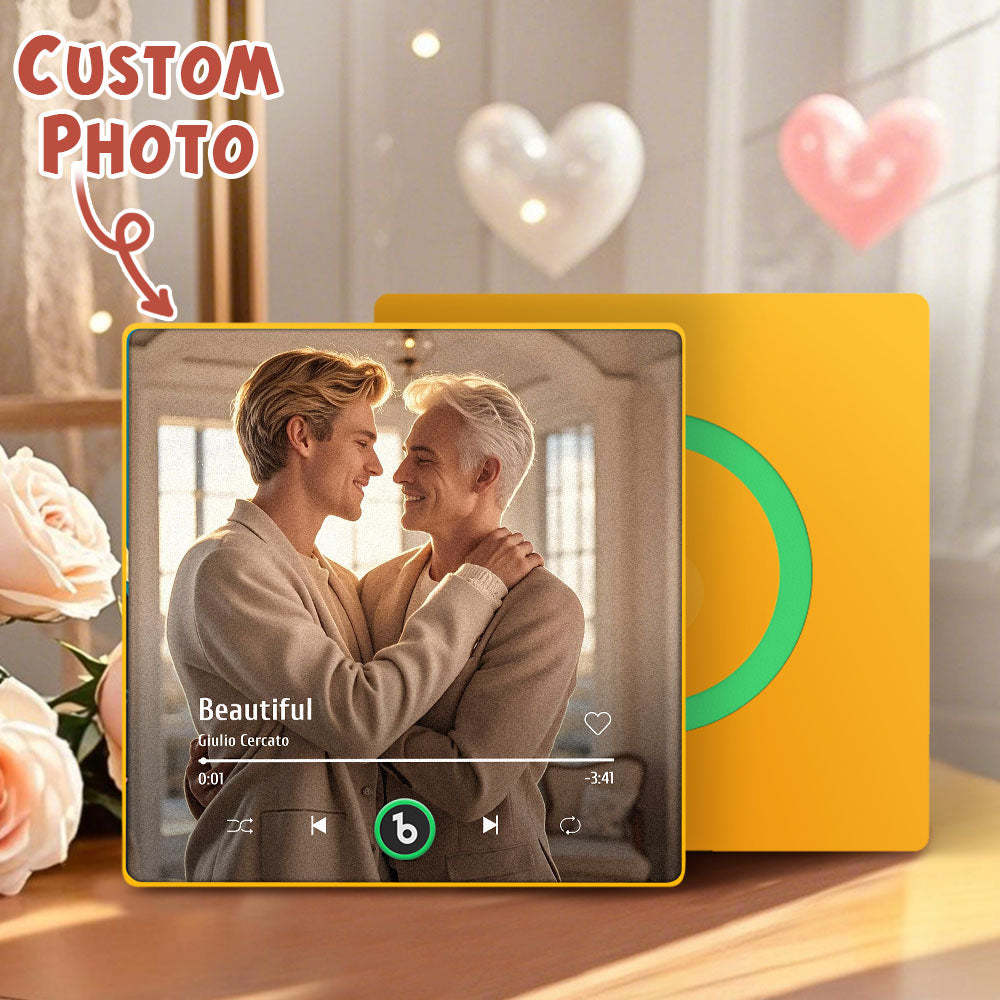 Benutzerdefinierter Musik- Und Foto-kühlschrankmagnet Unterstützt Bluetooth-konnektivität In Verschiedenen Stilen LGBT-Geschenke zum Valentinstag