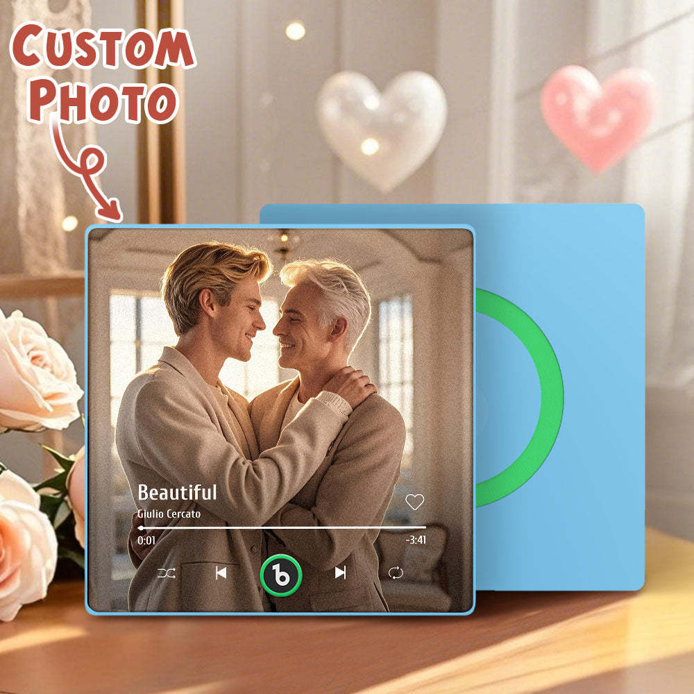 Benutzerdefinierter Musik- Und Foto-kühlschrankmagnet Unterstützt Bluetooth-konnektivität In Verschiedenen Stilen LGBT-Geschenke zum Valentinstag